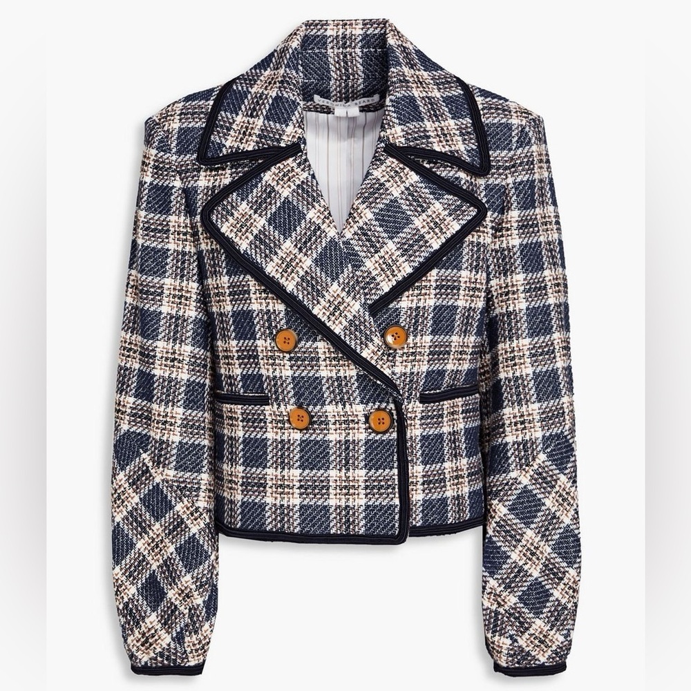 NWOT Veronica Beard Aise Cropped Tweed Jacket – Size 0 - Picture 10 of 14